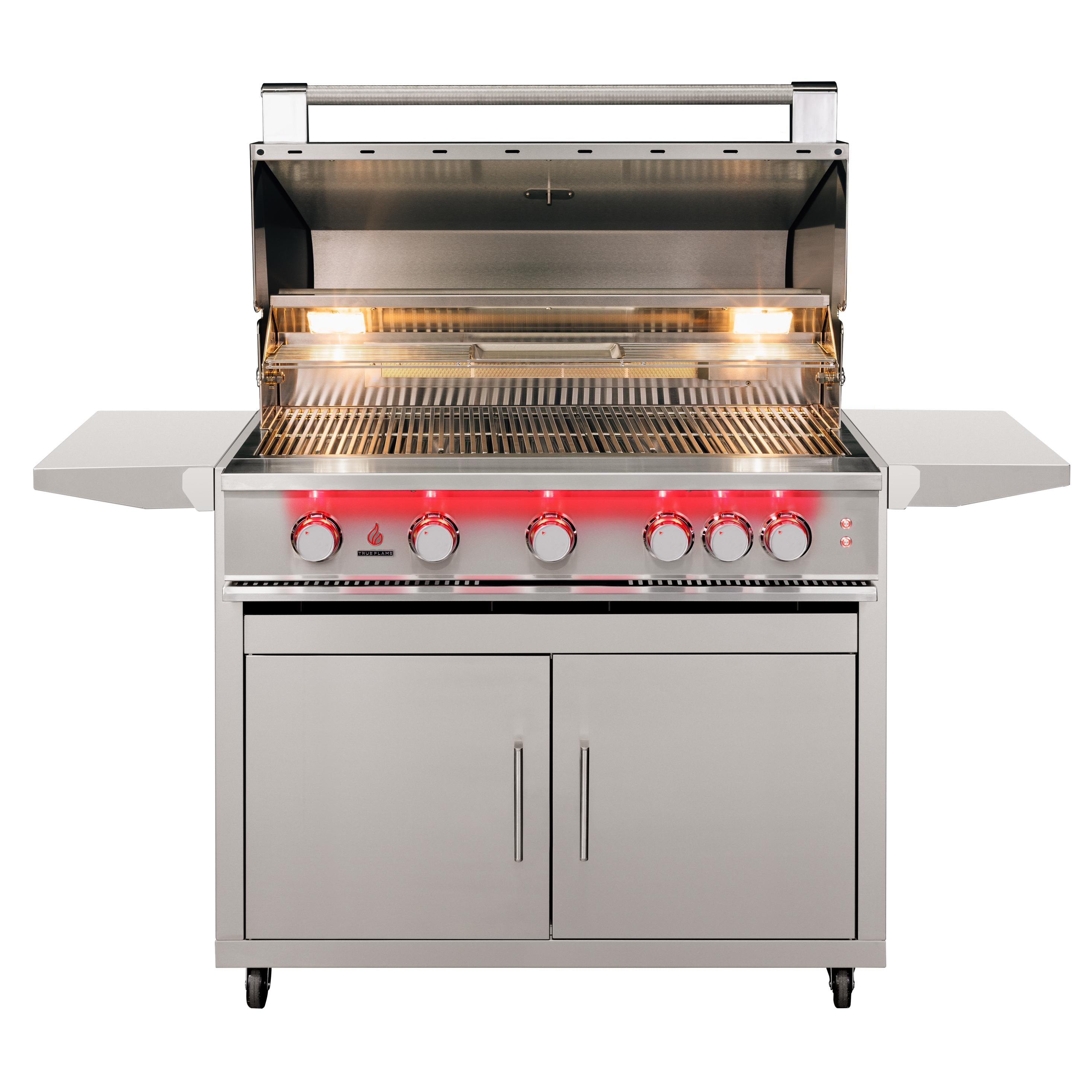 TrueFlame Deluxe Cart With Fold-Down Side Shelves - KD (Fits TF40/TFE40)