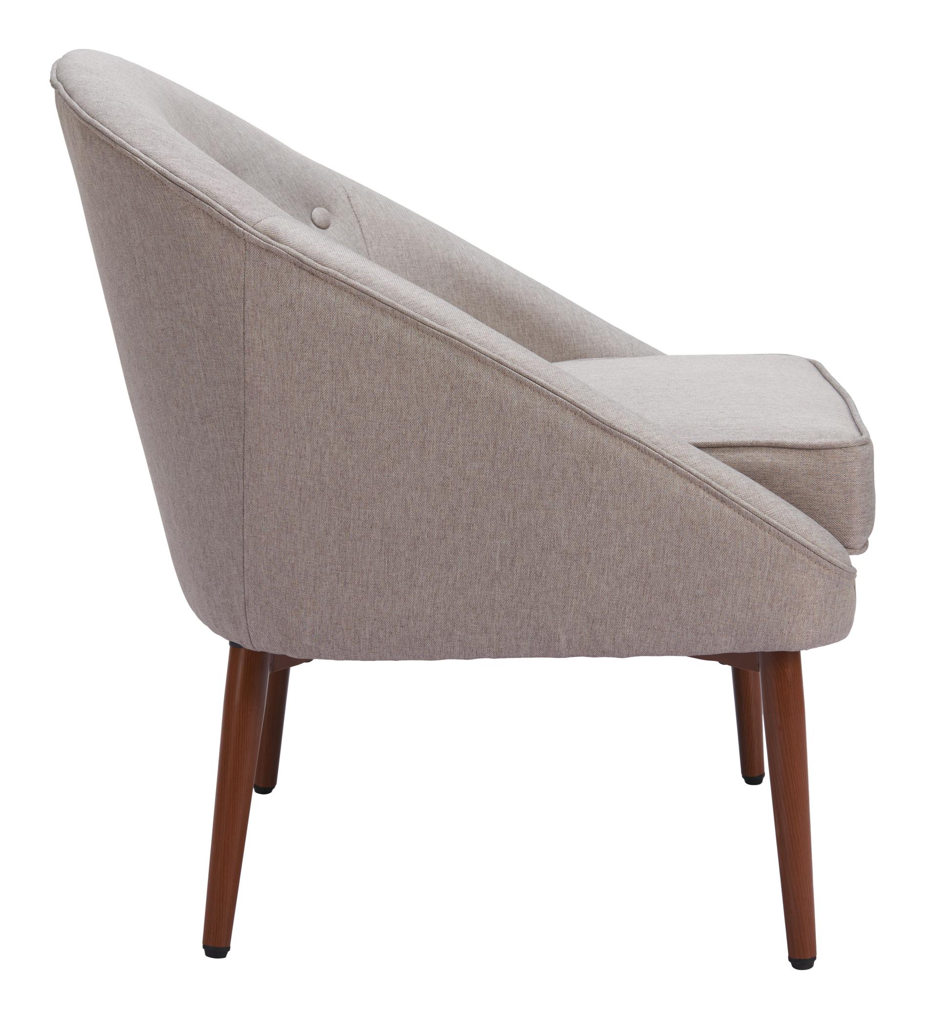 Zuo Modern Carter Accent Chair in Gray
