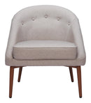 Zuo Modern Carter Accent Chair in Gray