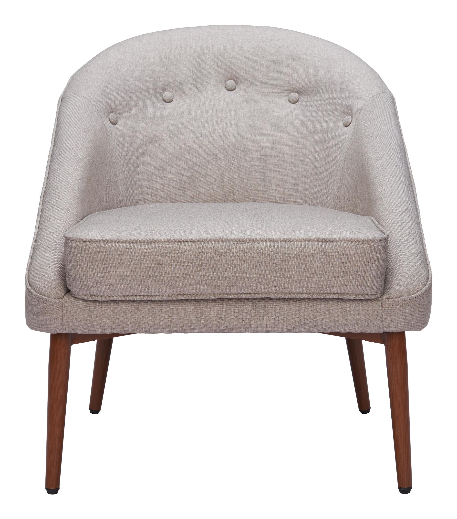 Zuo Modern Carter Accent Chair in Gray