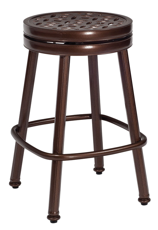 Woodard Casa Round Swivel Counter Stool with Optional Seat Pad