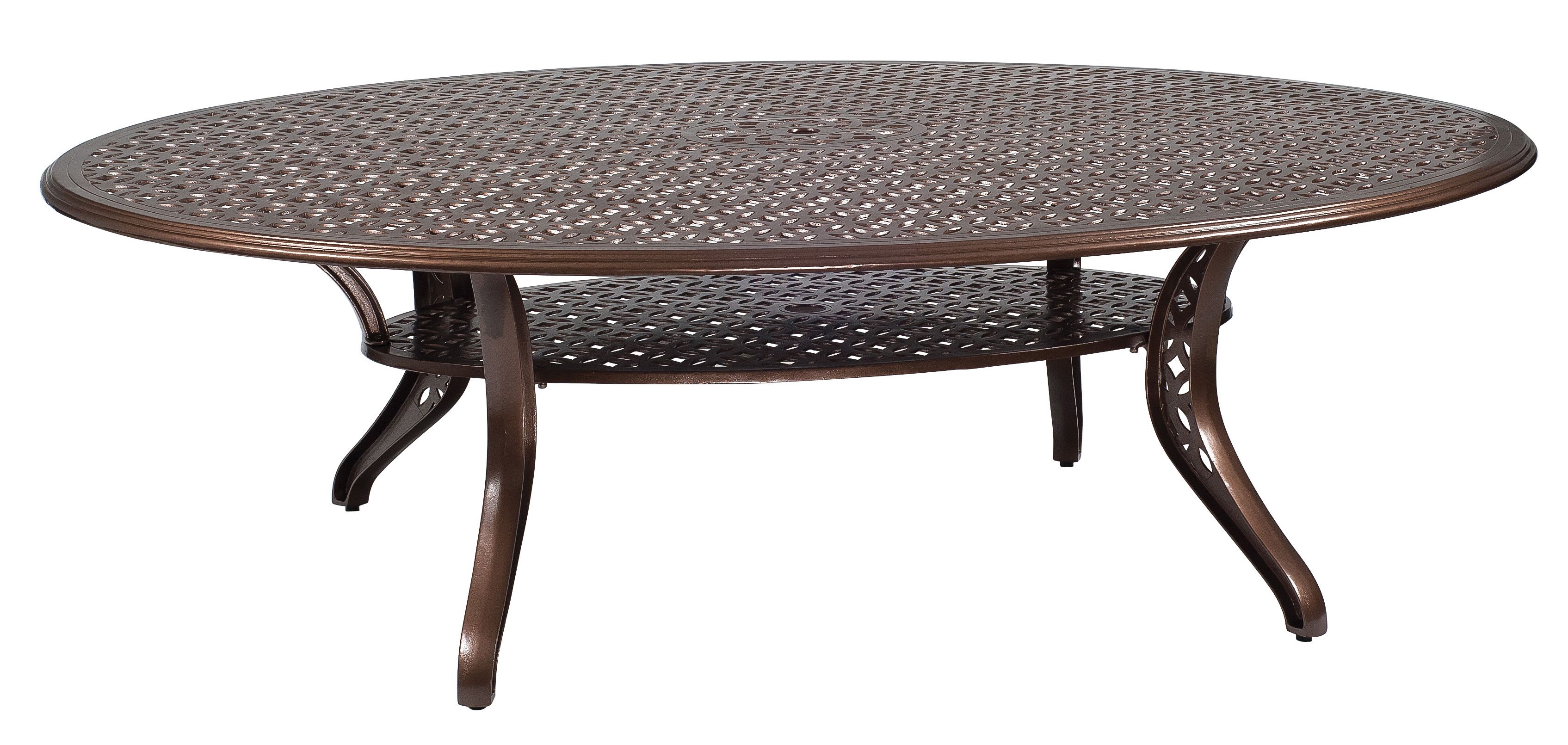 Woodard Casa Oval Dining Umbrella Table