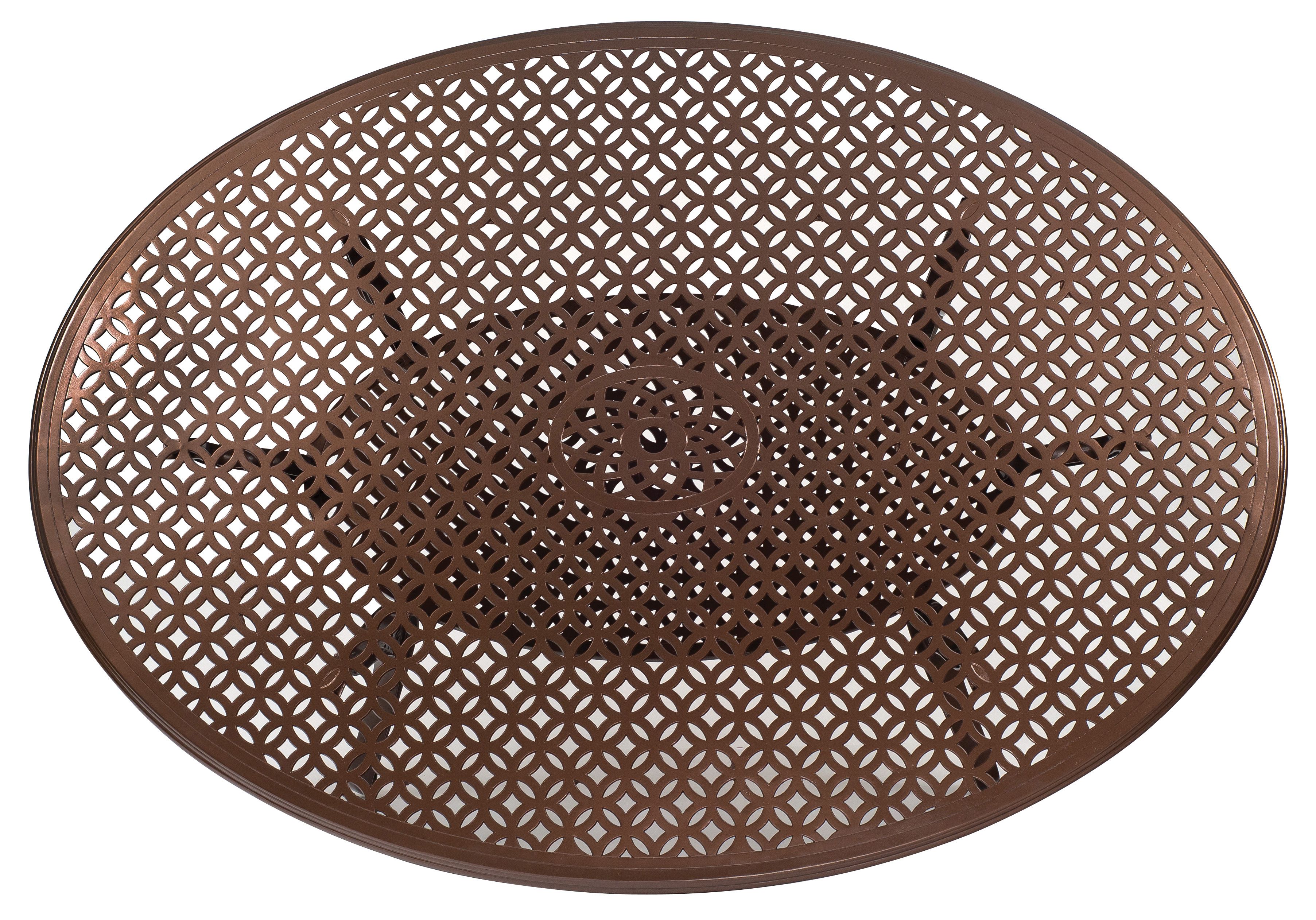 Woodard Casa Oval Dining Umbrella Table