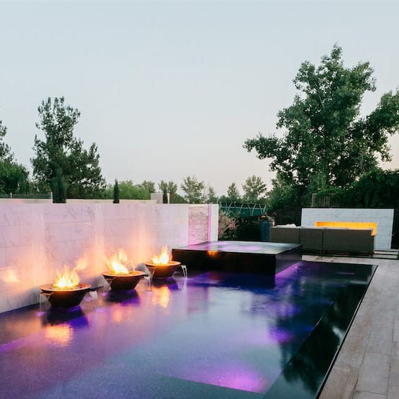 The Outdoor Plus Cazo Hammered Copper 4-Way Water & Fire Bowl