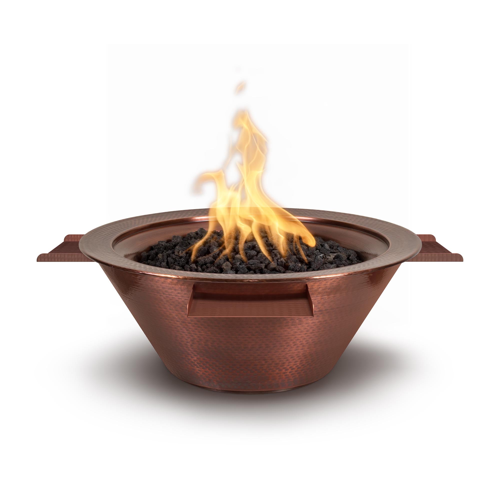 The Outdoor Plus Cazo Hammered Copper 4-Way Water & Fire Bowl