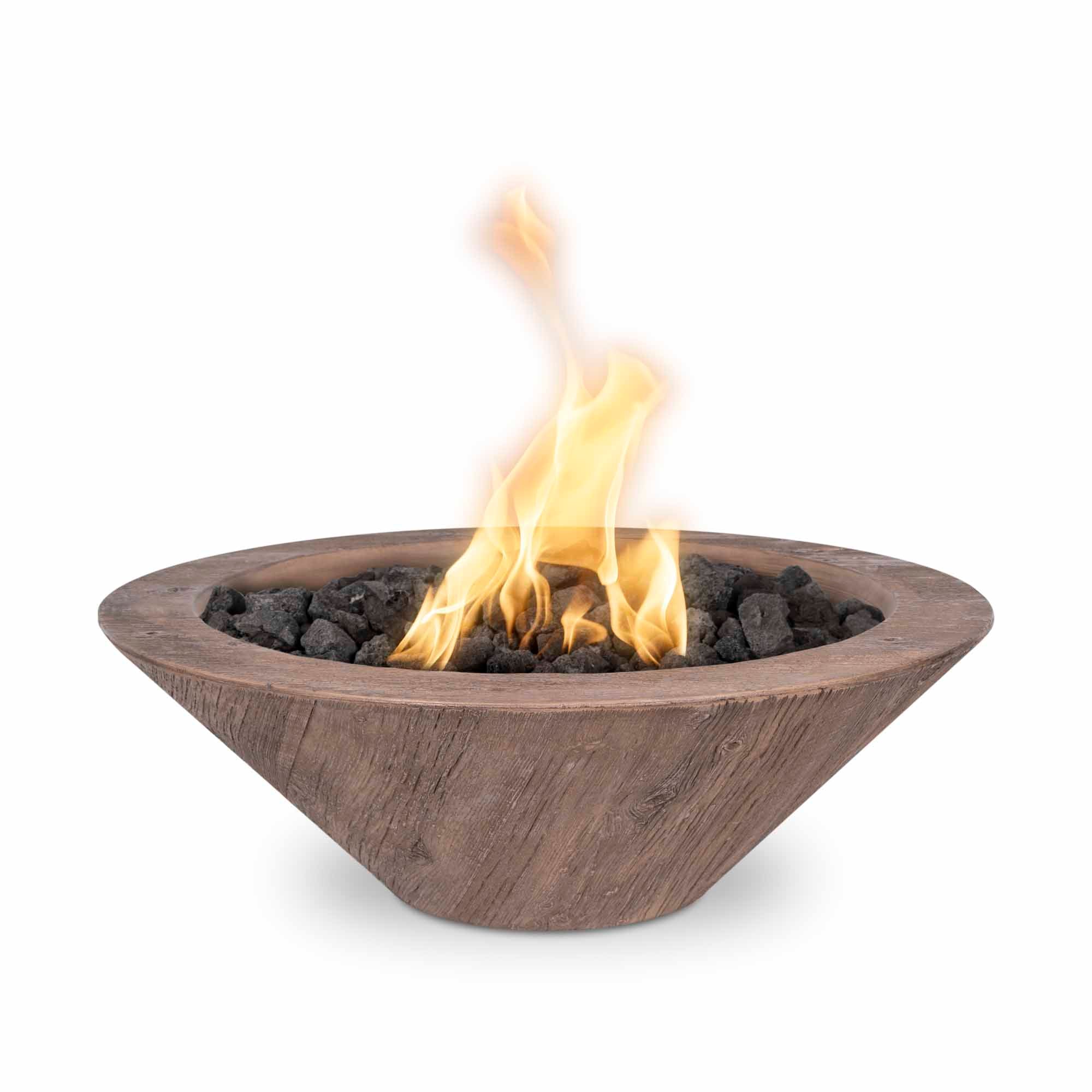 The Outdoor Plus Cazo Wood Grain Fire Bowl