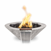 The Outdoor Plus 27" Sedona Wood Grain Fire and Water Bowl