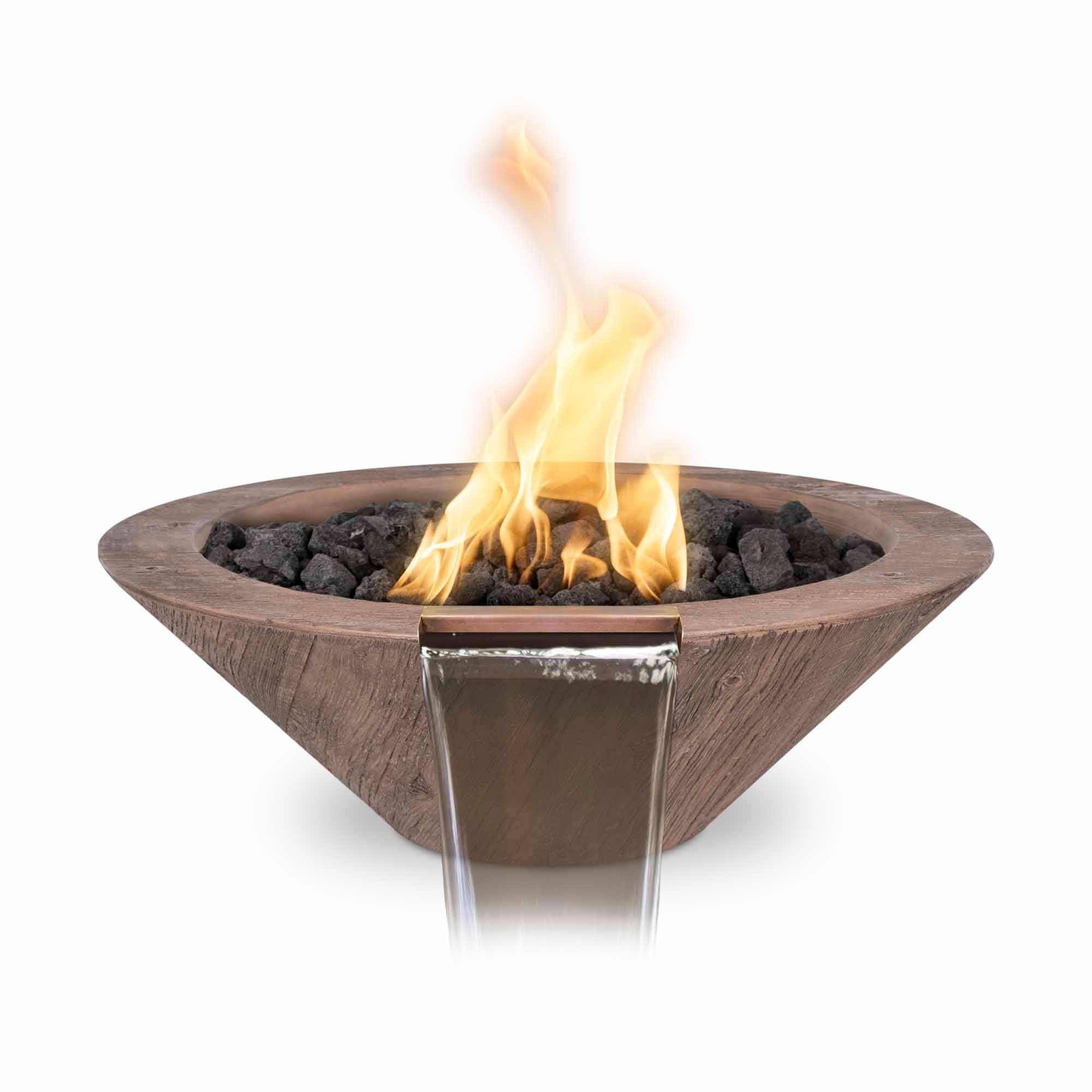 The Outdoor Plus Cazo Wood Grain Fire and Water Bowl