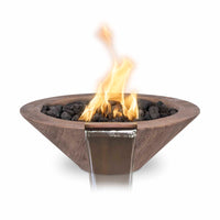 The Outdoor Plus 27" Sedona Wood Grain Fire and Water Bowl