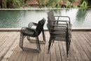 Azzurro Living Cebu Stackable Dining Chair With Graphite Cushion (Qty 4)