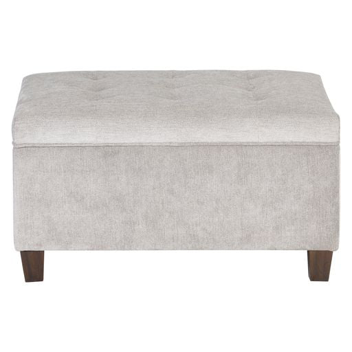 Sunpan Tucker Storage Ottoman Dillion Cream / Polo Club Stone