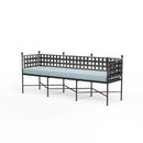 Sunset West Provence Wrought Iron Garden Bench with Cushion