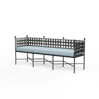 Sunset West Provence Wrought Iron Garden Bench with Cushion