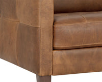 Sunpan Karmelo Armchair Cognac/Vintage Charcoal Leather