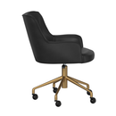 Sunpan Franklin Office Chair - Beige Linen / Vintage Black