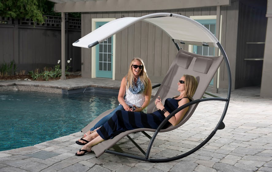 Vivere Double Chaise Rocker - Aluminum