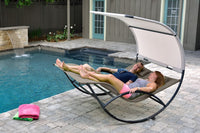 Vivere Double Chaise Rocker - Aluminum