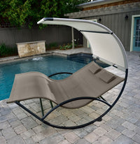 Vivere Double Chaise Rocker - Aluminum