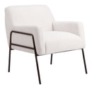 Zuo Modern Charleston Accent Chair in Cream/Gray