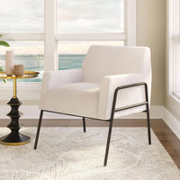 Zuo Modern Charleston Accent Chair in Cream/Gray