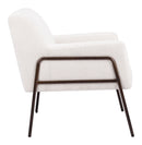 Zuo Modern Charleston Accent Chair in Cream/Gray