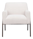 Zuo Modern Charleston Accent Chair in Cream/Gray