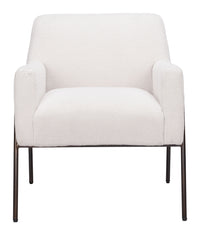 Zuo Modern Charleston Accent Chair in Cream/Gray