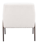 Zuo Modern Charleston Accent Chair in Cream/Gray