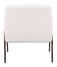 Zuo Modern Charleston Accent Chair in Cream/Gray