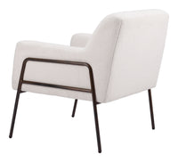 Zuo Modern Charleston Accent Chair in Cream/Gray