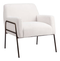 Zuo Modern Charleston Accent Chair in Cream/Gray