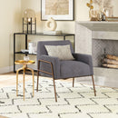 Zuo Modern Charleston Accent Chair in Cream/Gray
