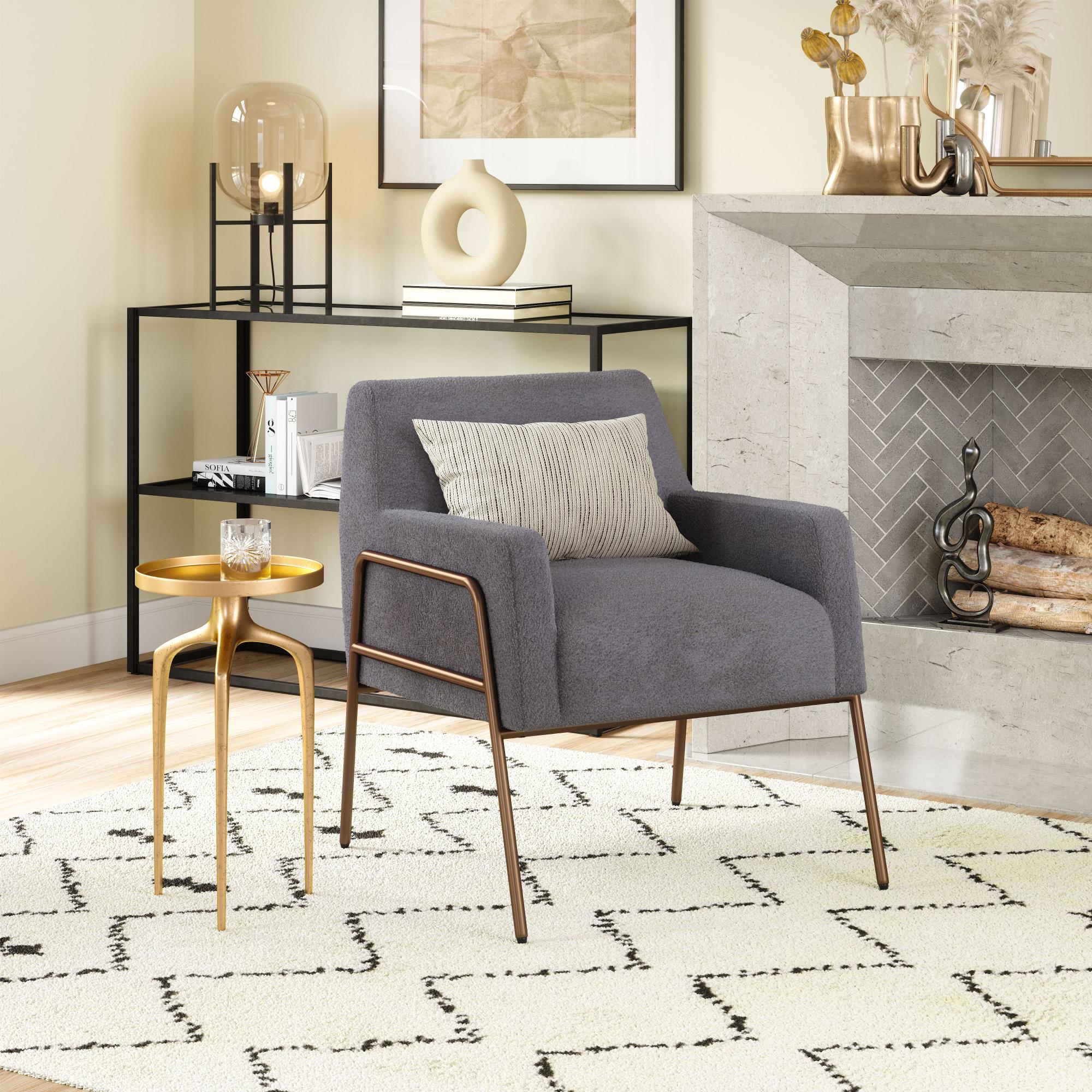 Zuo Modern Charleston Accent Chair in Cream/Gray