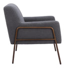 Zuo Modern Charleston Accent Chair in Cream/Gray