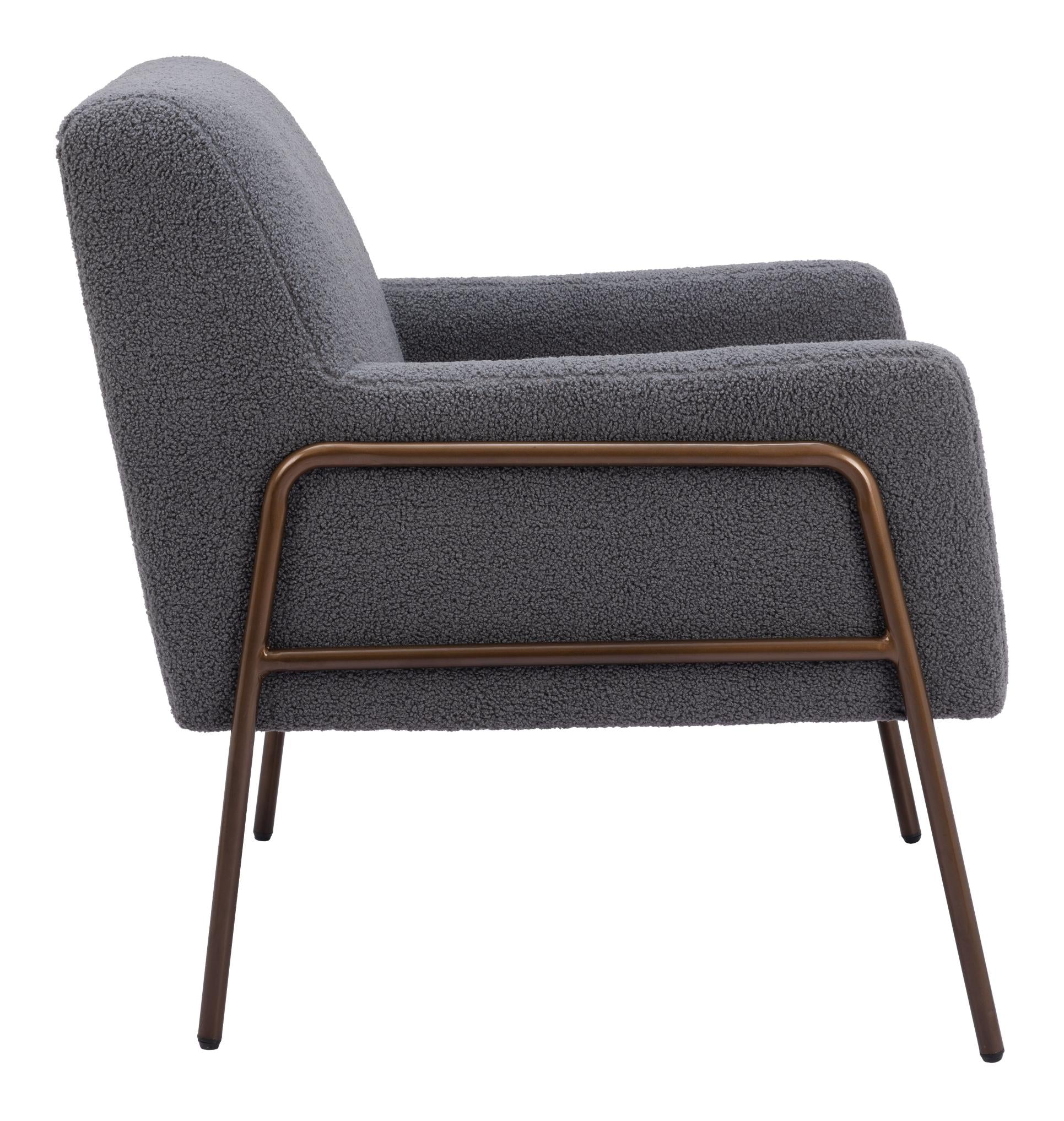 Zuo Modern Charleston Accent Chair in Cream/Gray
