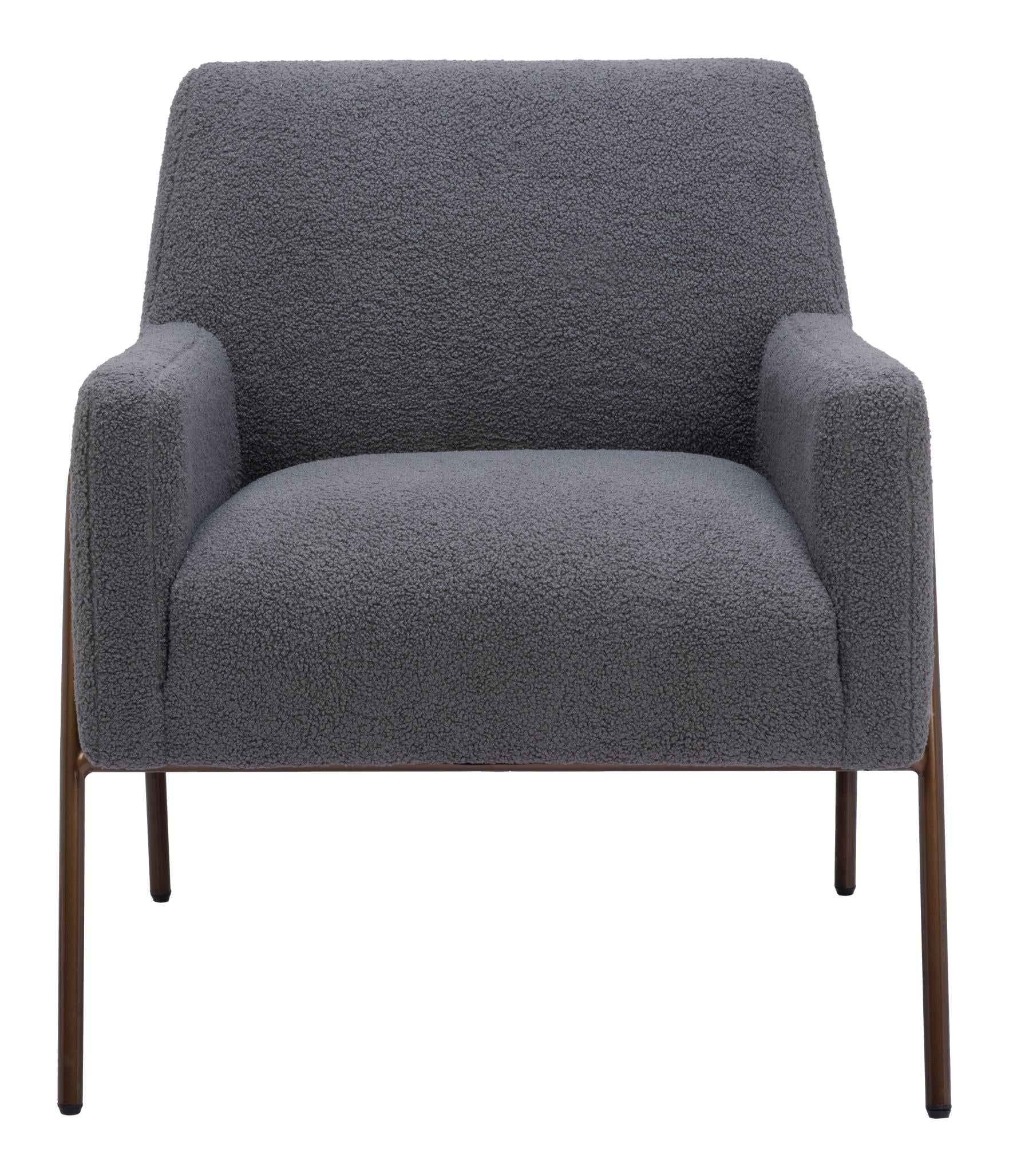 Zuo Modern Charleston Accent Chair in Cream/Gray