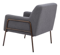 Zuo Modern Charleston Accent Chair in Cream/Gray