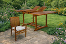 All Things Cedar 5-Piece Butterfly Stacking Chair Set & Blue/Green/Red/White Cushion