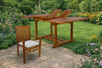 All Things Cedar 5-Piece Butterfly Stacking Chair Set & Blue/Green/Red/White Cushion