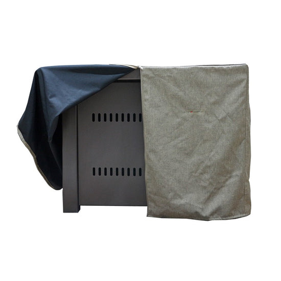 AZ Patio Heaters Square Fire Pit Commercial Cover in Tan / Gray