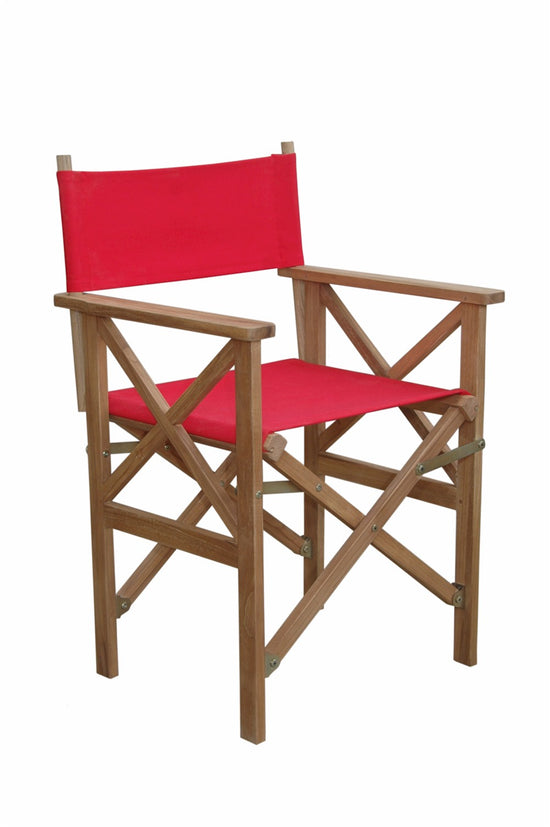 Anderson Teak Director Folding Armchair with Canvas - Sold as Pair