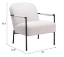 Zuo Modern Chicago Accent Chair Ivory