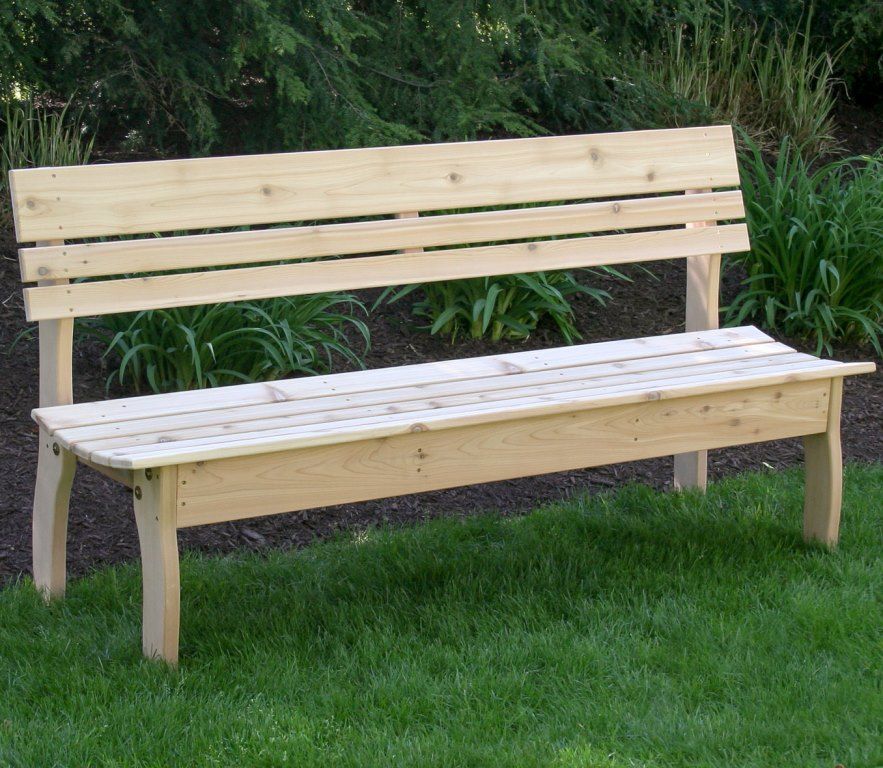 Creekvine Designs 32"/46"/58"/70"/94" Red Cedar Chickadee Backed Bench