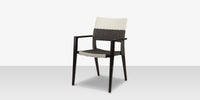 DecoScapes Chloe 23" Wicker Arm Dining Side Chair