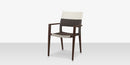DecoScapes Chloe 23" Wicker Arm Dining Side Chair