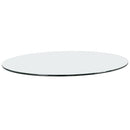 Sunpan Glass Dining Table Top Round Clear / Smoke Grey in 59''