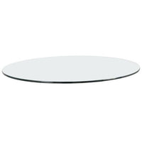 Sunpan Glass Dining Table Top Round Clear / Smoke Grey in 59''