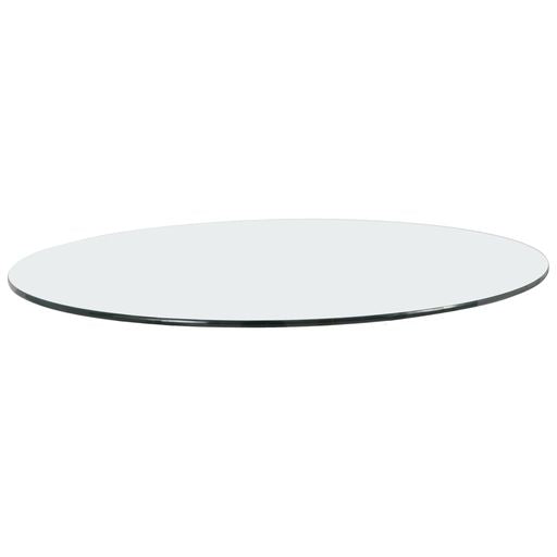 Sunpan Glass Dining Table Top Round Clear / Smoke Grey in 59''