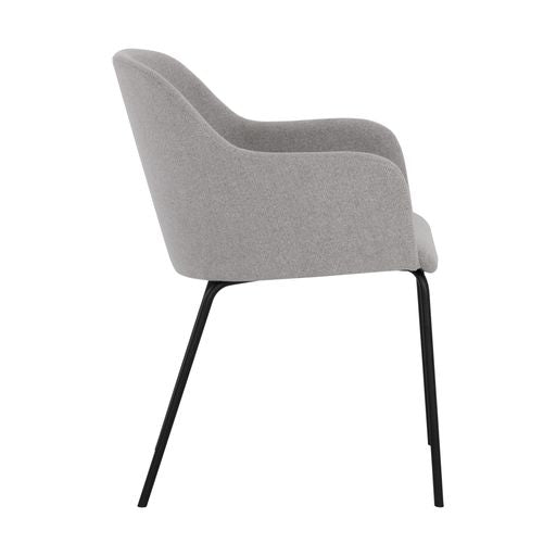 Sunpan Hensley Dining Armchair in Dark Teal / Dawn Grey / Hazelnut / Mina Warm Grey
