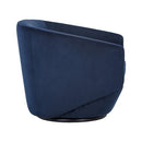 Sunpan Treviso Swivel Lounge Chair in Antonio Charcoal/Bravo Cream/Metropolis Blue